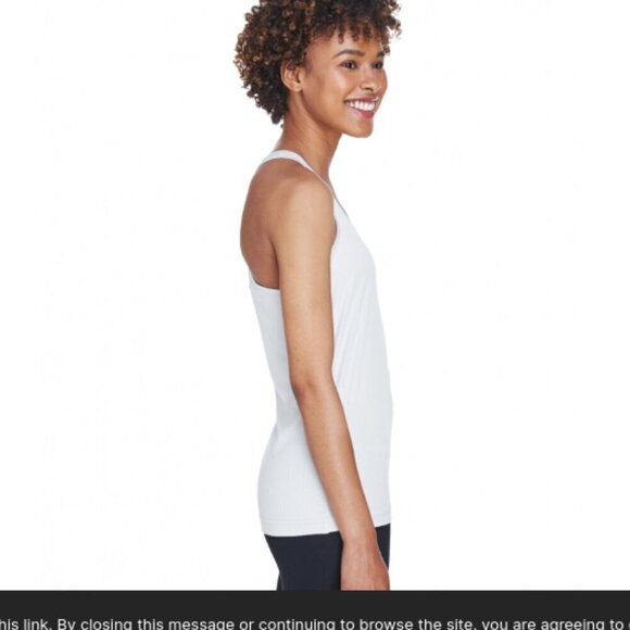 White Tank Tops Blank Racerback Ladies Zone Performance Bundle of 3 Size S - Picture 2 of 3